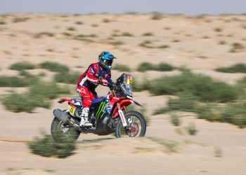 11 CORNEJO FLORIMO José Ignacio (chl), Monster Energy Honda Team, Honda, Motul, Moto, FIM W2RC, action during the Stage 4 of the Dakar 2024 on January 9, 2024 between Al Salamiya and Al-Hofuf, Saudi Arabia