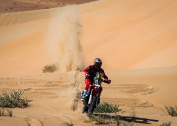 09 BRABEC Ricky (usa), Monster Energy Honda Team, Honda, Motul, Moto, FIM W2RC, action during the Stage 5 of the Dakar 2024 on January 10, 2024 between Al-Hofuf and Subaytah, Saudi Arabia