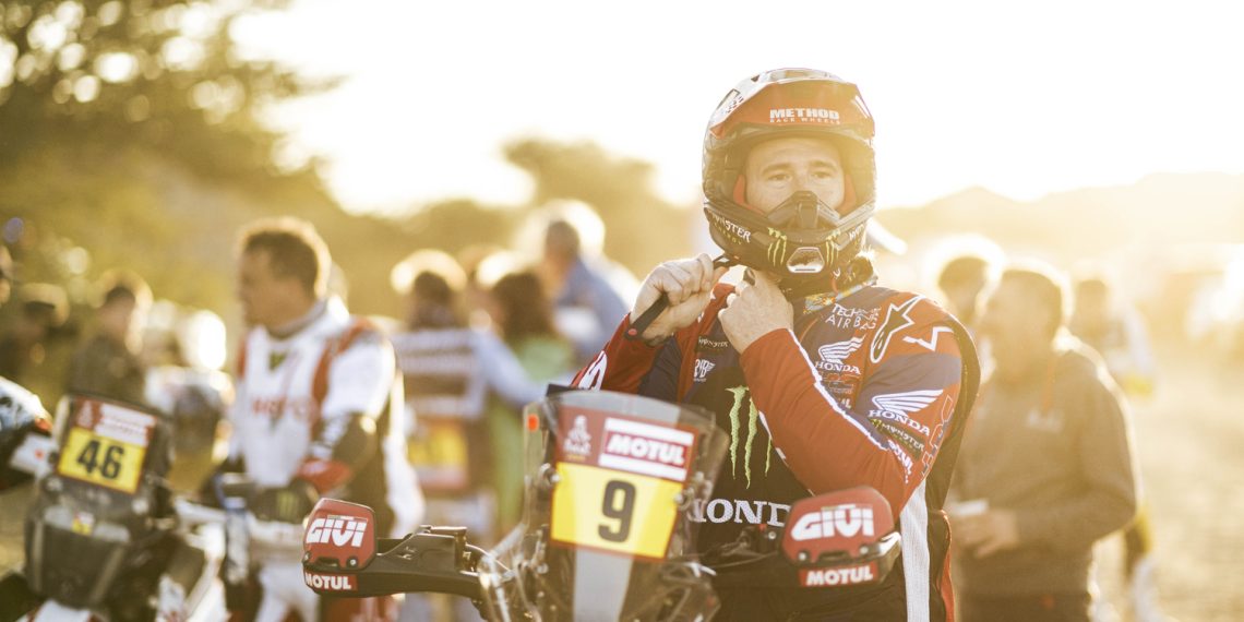 BRABEC Ricky (usa), Monster Energy Honda Team, Honda, Moto, FIM W2RC, portrait during the Stage 7 of the Dakar 2024 on January 14, 2024 between Riyadh and Al Duwadimi, Saudi Arabia