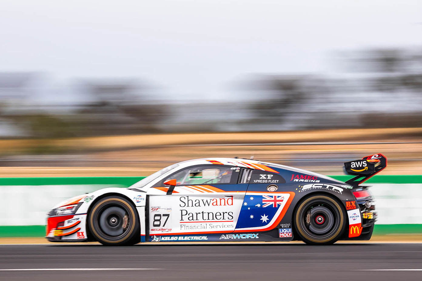 The #87 Melbourne Performance Centre Audi R8 LMS GT3 of Brad Schumacher and Will Brown.