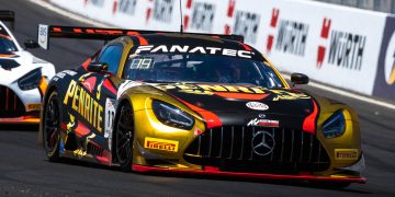 The #111 Mercedes-AMG GT3 that was to be raced in the 2025 Bathurst 12 Hour.