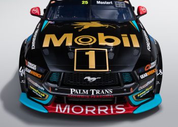 Chaz Mostert's #25 Ford Mustang sporting the Mobil 1 Pegasus.