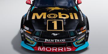 Chaz Mostert's #25 Ford Mustang sporting the Mobil 1 Pegasus.