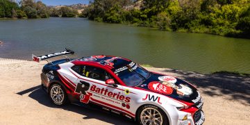 The new-look R&J Batteries BJR Camaro which Andre Heimgartner will drive in the 2024 Supercars Championship. Image: Supplied