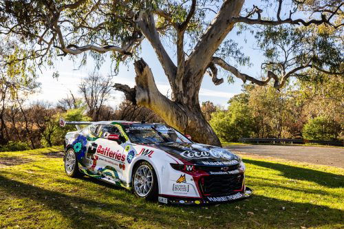 Andre Heimgartner's R&J Batteries Camaro in its Indigenous livery. Image: Supplied