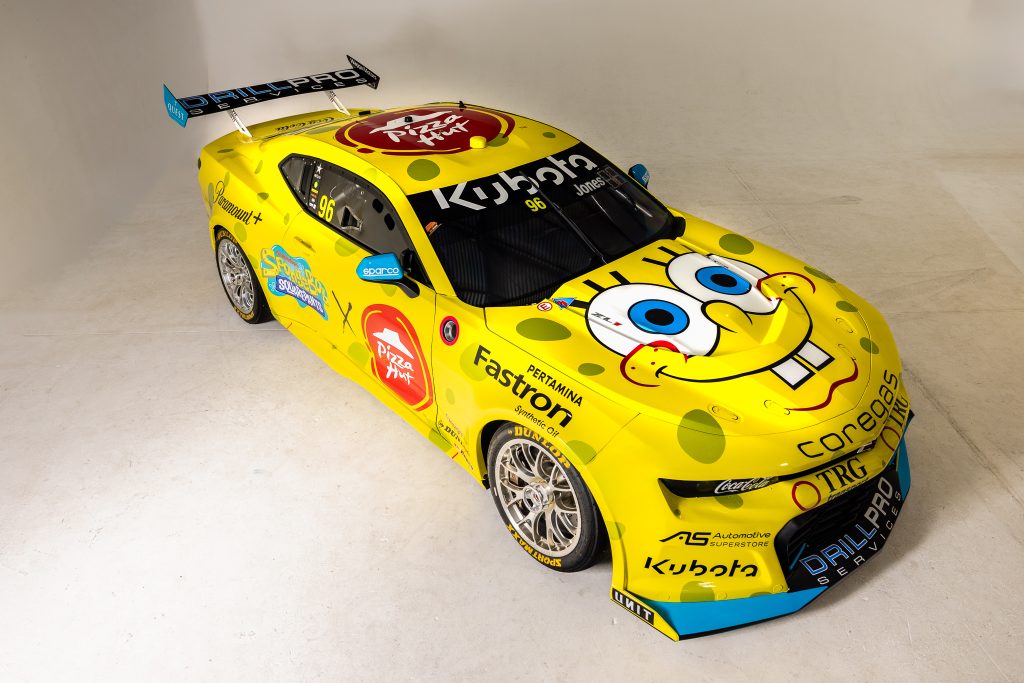 The SpongeBob SquarePants BJR Supercars livery. Image: Supplied