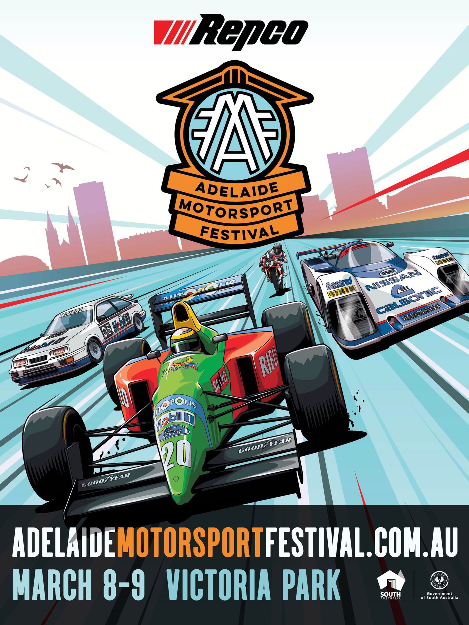 The 2025 Adelaide Motorsport Festival poster. 