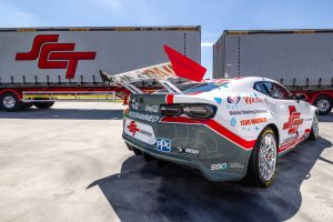The Jaxon Evans SCT #12 Chevrolet Camaro.