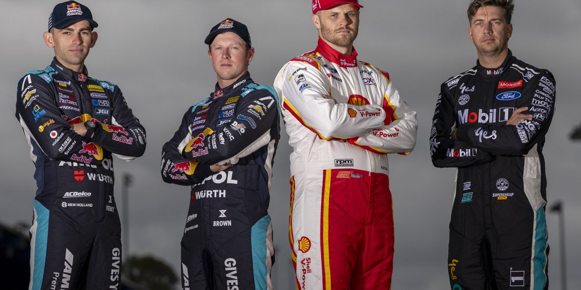 (From left) Broc Feeney with Will Brown, Brodie Kostecki, and Chaz Mostert.