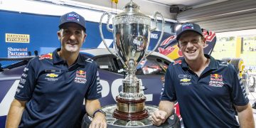 Jamie Whincup (left) with Will Brown.