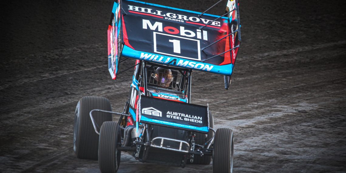 Callum Williamson took opening night honours on a big weekend for WA speedway. Image: Cochrane Photography