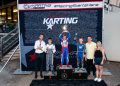 Jay Kostecki (centre) came from 15th to win the Cadet Stars of Karting Title. Image: KA/Pace