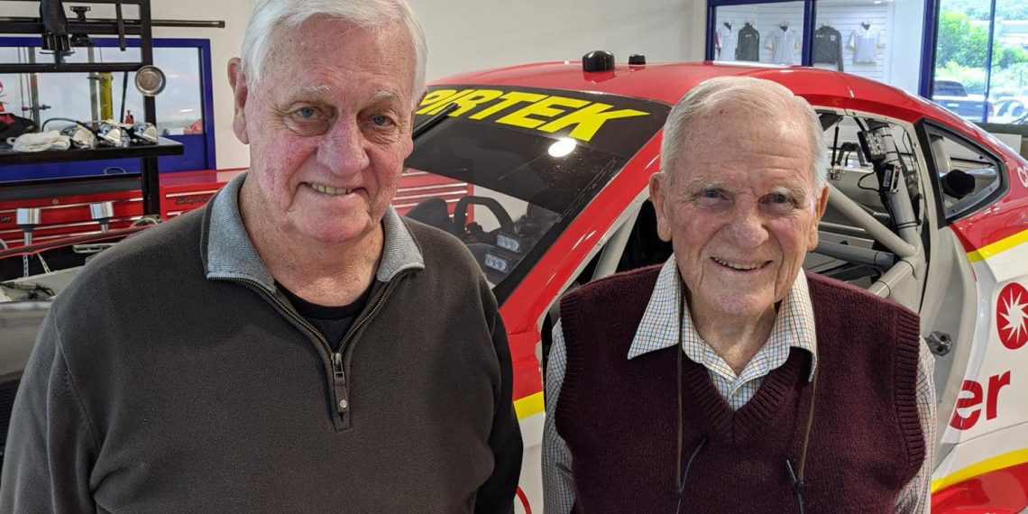 Dick Johnson (left) with the late John French.