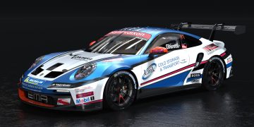 Alessandro Ghiretti's Porsche 911 GT3 Cup car he'll race at the Formula 1 Australian Grand Prix.
