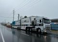 The MSR and DJR trucks ahead of departure.