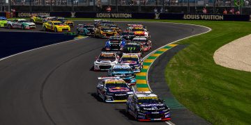 Opening lap action from Albert Park