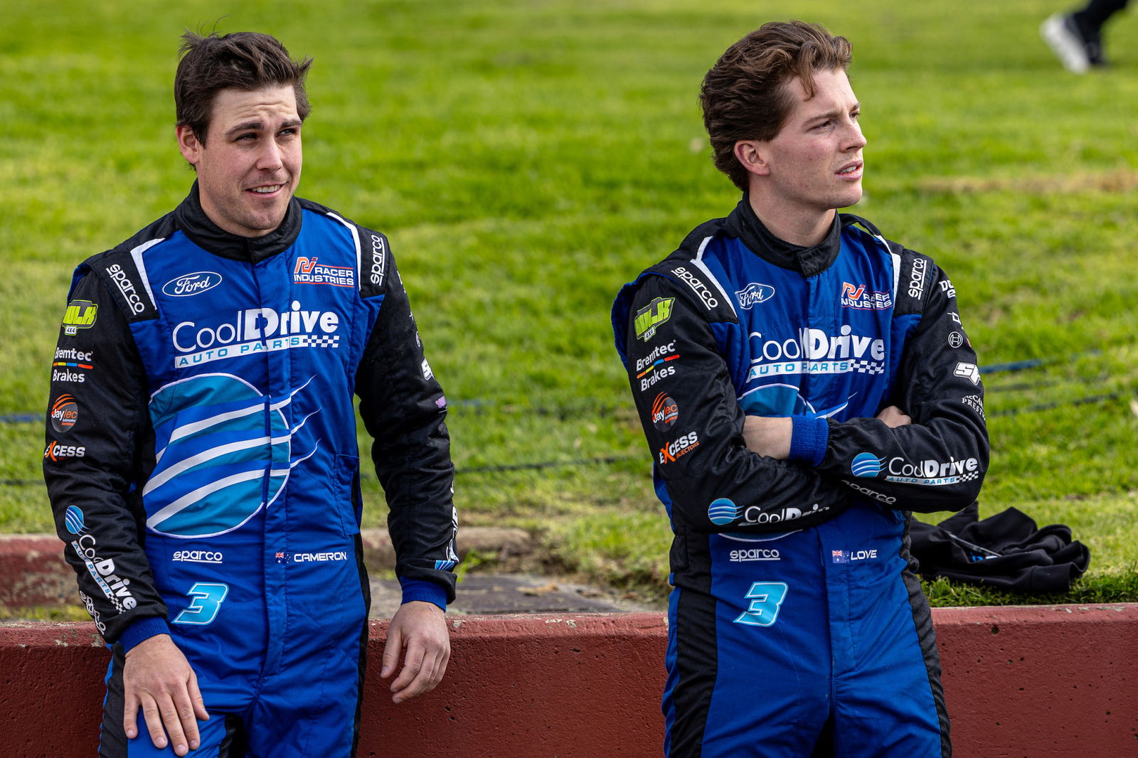 Aaron Cameron (left) with Aaron Love at the 2024 Sandown 500.
