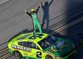 Austin Cindric celebrates victory.