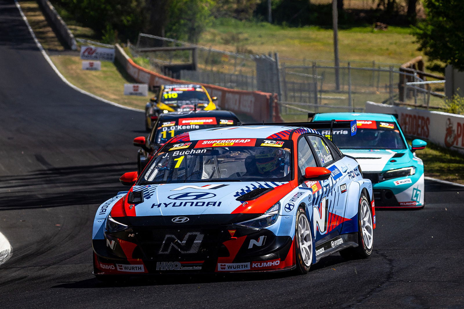 Josh Buchan in his Hyundai i30 N sedan at Mount Panorama.