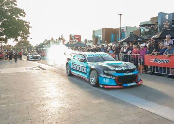 Nick Percat during the Track to Town. Image: Supercars