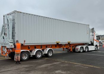A Supercars shipping container pictured at Taupo.
