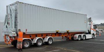 A Supercars shipping container pictured at Taupo.