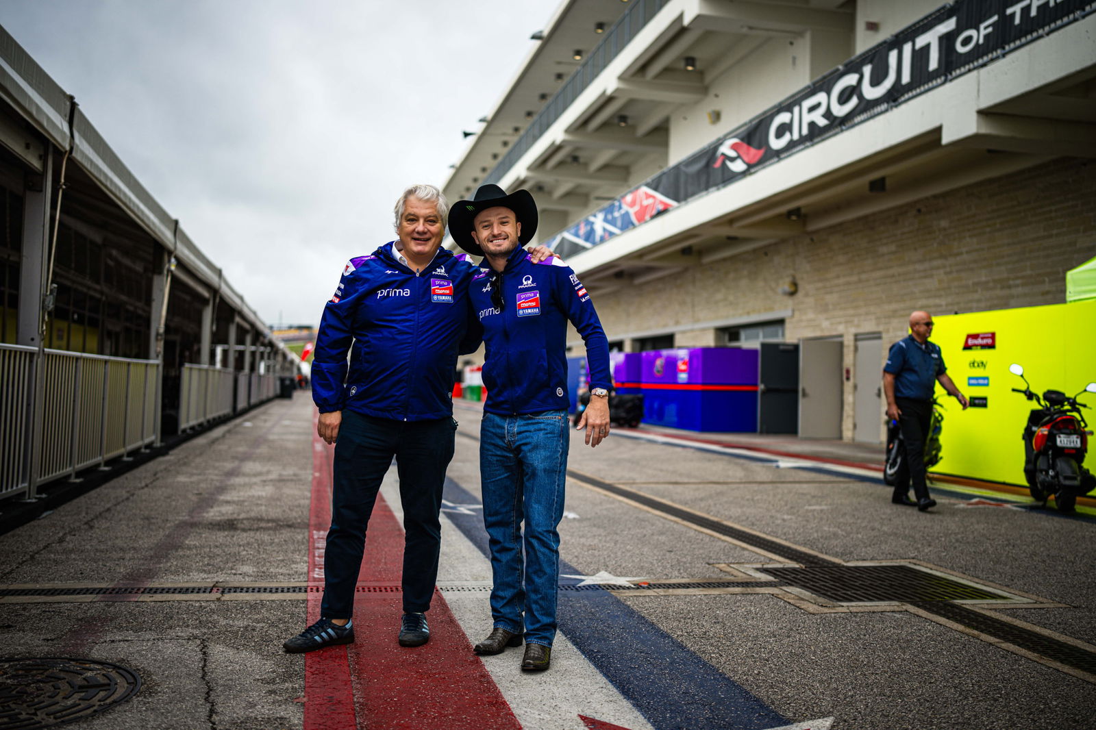 Jack Miller (right) with Pramac Racing team principal Paolo Campinoti.