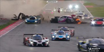 Marta Garcia crashed during the Michelin Le Mans Cup race at Circuit de Barcelona-Catalunya.