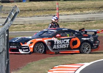 Ryan Wood's beached as Ford Mustang.