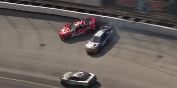 Shane van Gisbergen spun on Lap 177 of the NASCAR Cup Series race at Bristol Motor Speedway.