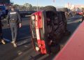 The wrecked BMW E30 of Royce Lyne.