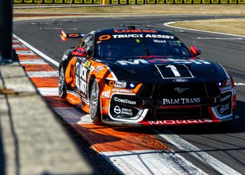 Ryan Wood's #2 Mobul 1 Truck Assist Racing Ford Mustang.