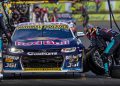 Broc Feeney's Red Bull Ampol Racing Chevrolet Camaro during a pit stop at the Taupo Super440.