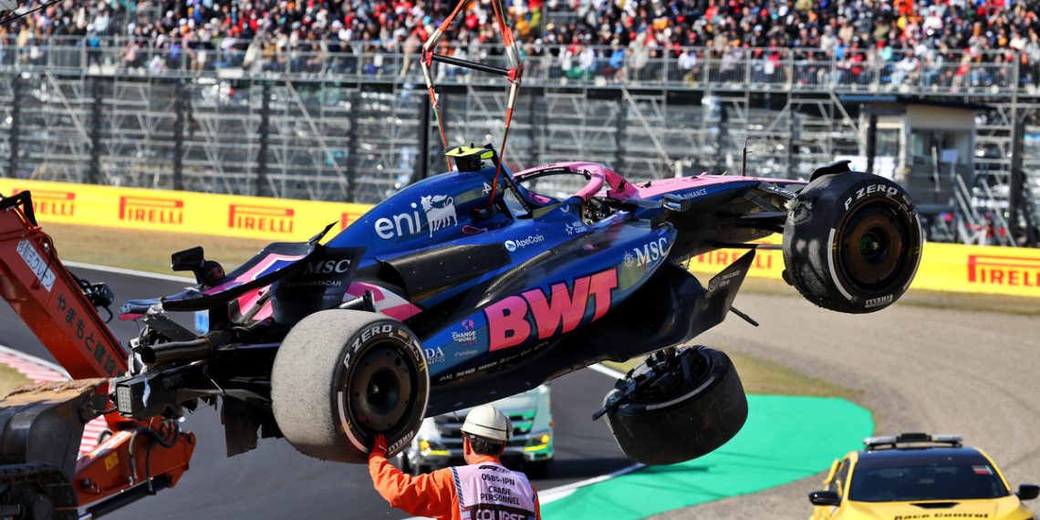 Alpine has revealed driver error was at the heart of Jack Doohan’s heavy crash in Free Practice 2. Image: XPB Images.