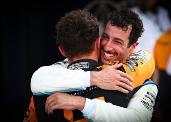 The emergence of Oscar Piastri as a championship threat could lead to Lando Norris leaving McLaren. Image: XPB Images.
