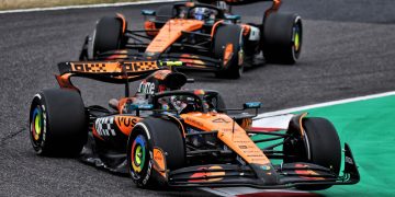 Oscar Piastri has given his thoughts on McLaren's decision not to move Lando Norris aside. Image: XPB Images.
