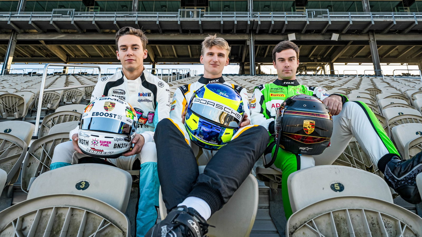 Tom Sargent (left) wth Loek Hartog and Riley Dickinson.