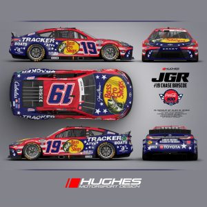 Chase Briscoe's #19 Bass Pro Shops Toyota Camry he'll race in the 2025 Coca-Cola 600.