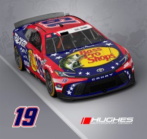 Chase Briscoe's #19 Bass Pro Shops Toyota Camry he'll race in the 2025 Coca-Cola 600.