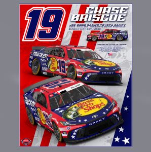 Chase Briscoe's #19 Bass Pro Shops Toyota Camry he'll race in the 2025 Coca-Cola 600.