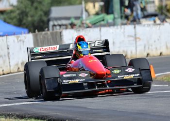 Dean Amos at the Historic Leyburn Sprints. Image: Supplied
