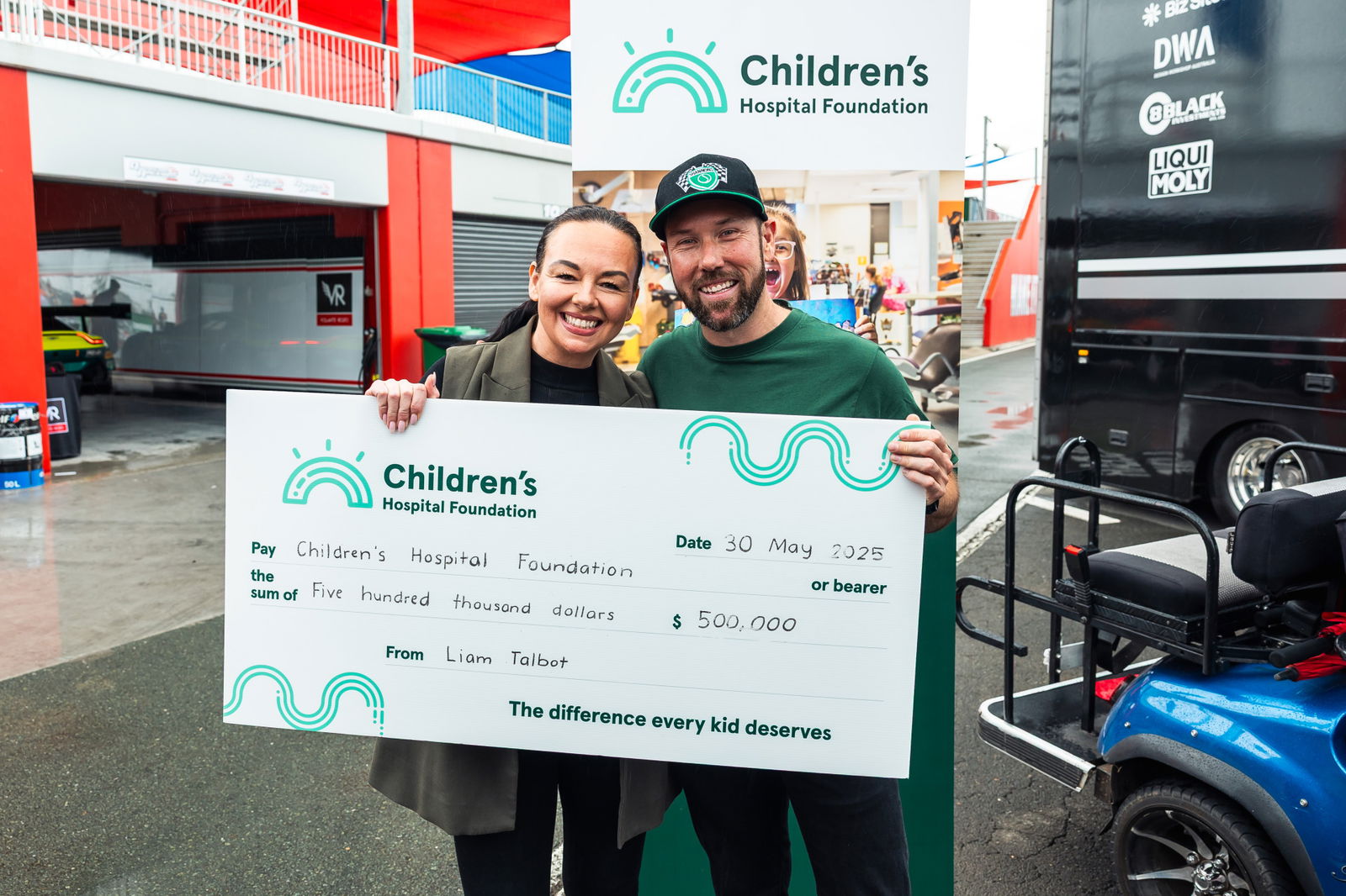 Liam Talbot donated $500,000 to the Children's Hospital Foundation.