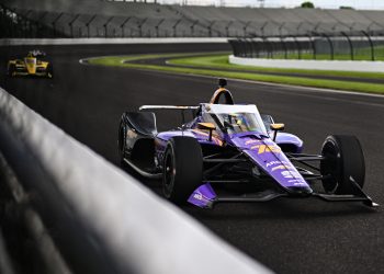 Conor Daly on track during practice for the 109th Indianapolis 500.