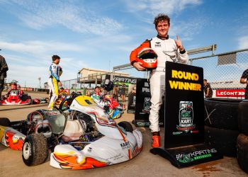 Jac Preston took his first KZ2 Gearbox win. Image KA/Pace Images