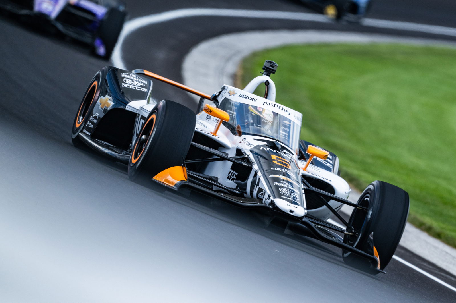 Pato O'Ward races for McLaren in the IndyCar Series. 