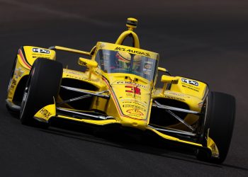 Scott McLaughlin on track at Indianapolis Motor Speedway.