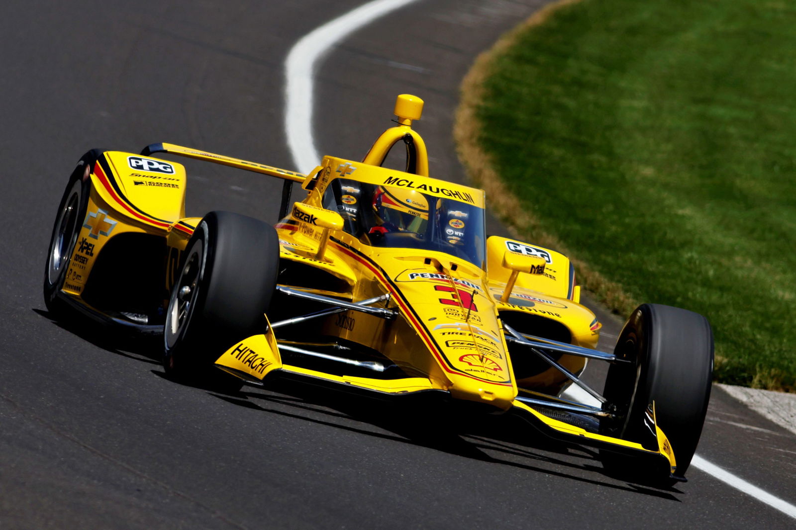 Scott McLaughlin during practice for the 2025 Indianapolis 500. Image: Paul Hurley