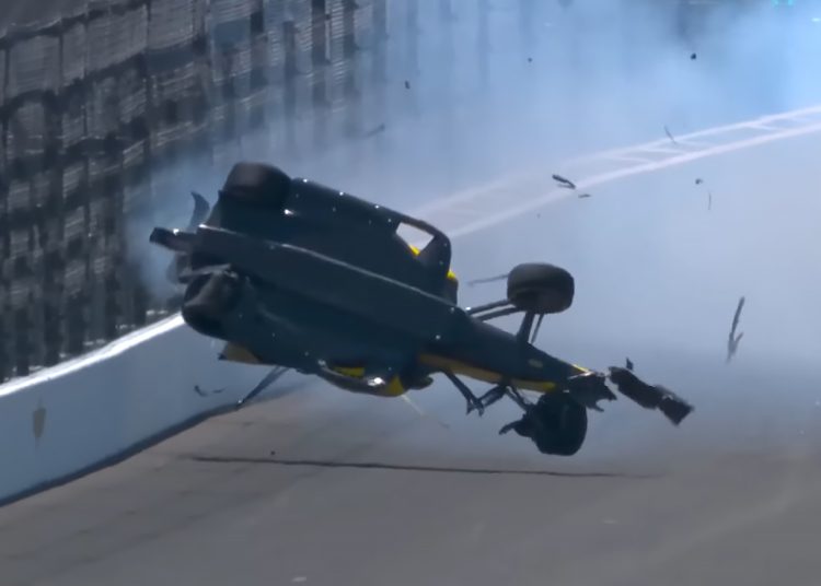 Scott McLaughlin crashed in the final practice session for the 109th Indianapolis 500 before qualifying.