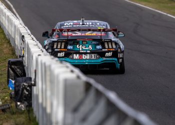 Chaz Mostert's Mustang at Symmons Plains. Image: InSyde Media