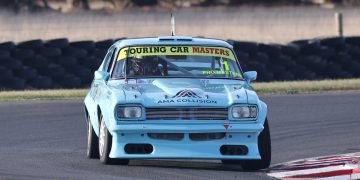 On his home track at Symmons Plains, Adam Garwood won the wild Trophy race. Image: InSyde Media